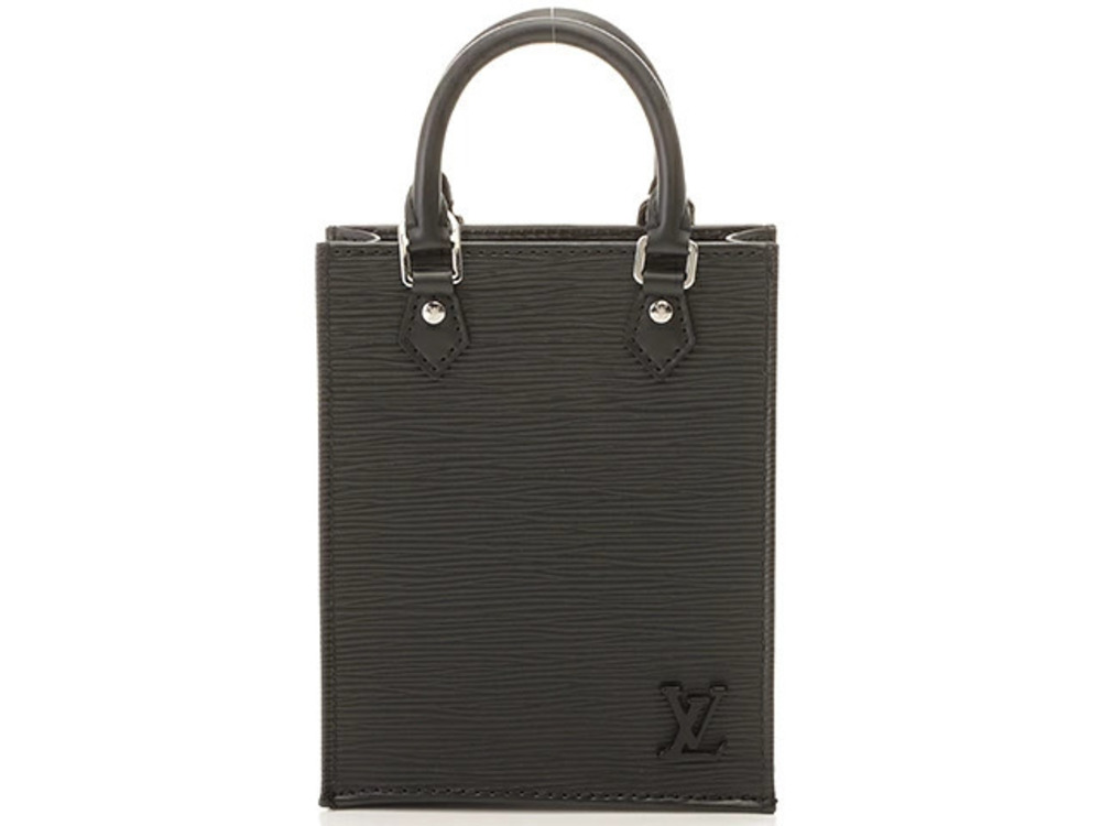 LOUIS VUITTON Sac Plat bag Epi leather Noir Black